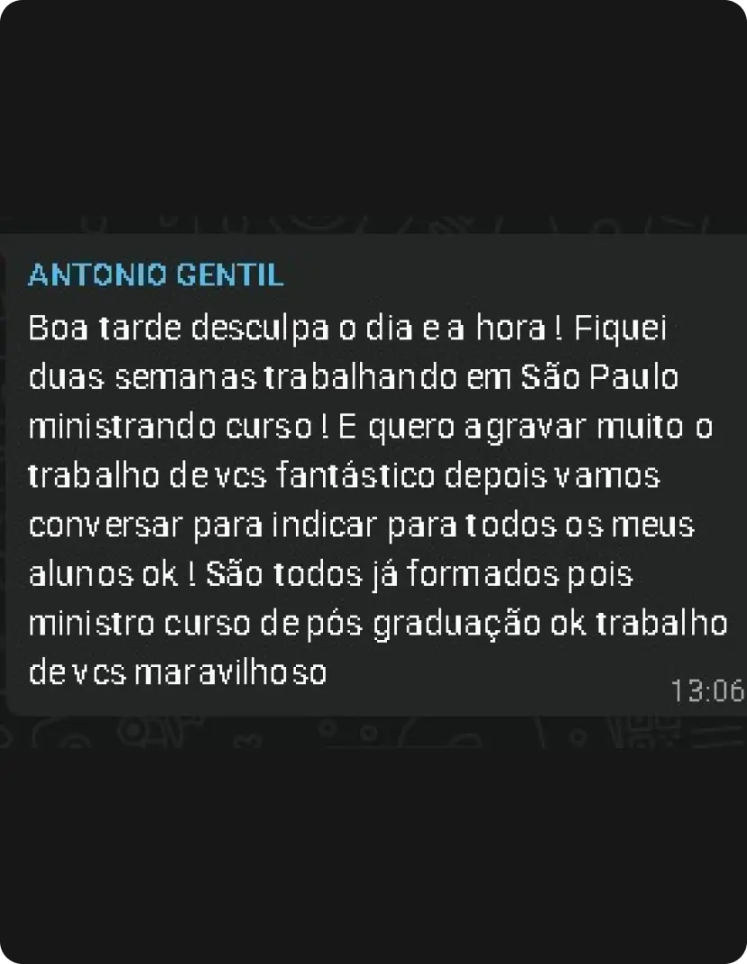 Depoimento de cliente TV Vet